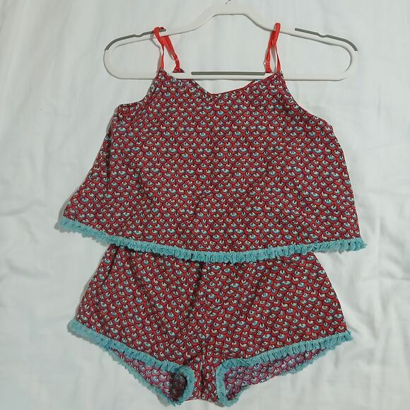 Vintage Havana L One-Piece Shorts Romper Boho fringed adjustable straps NWT - Picture 1 of 10